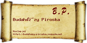 Budaházy Piroska névjegykártya